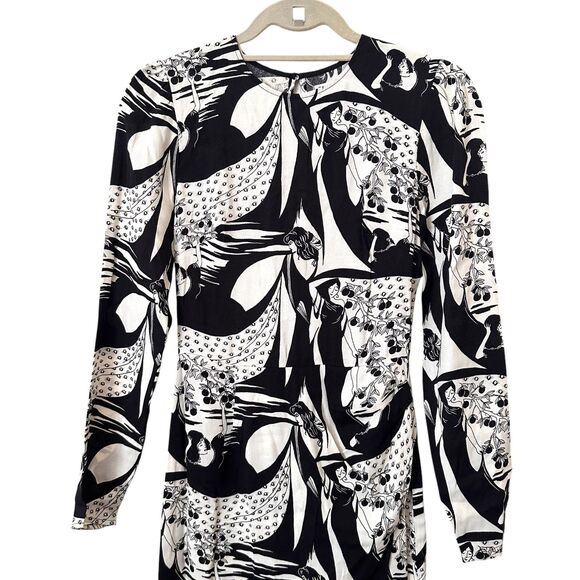 REFORMATION Celeste Mediterranean Print Midi‎ Dress Sz 0 - Picture 4 of 6